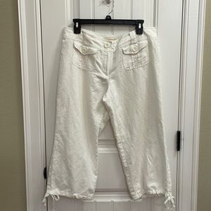 COPY - Michael Michael Kors linen cotton blend cropped pants.  10
